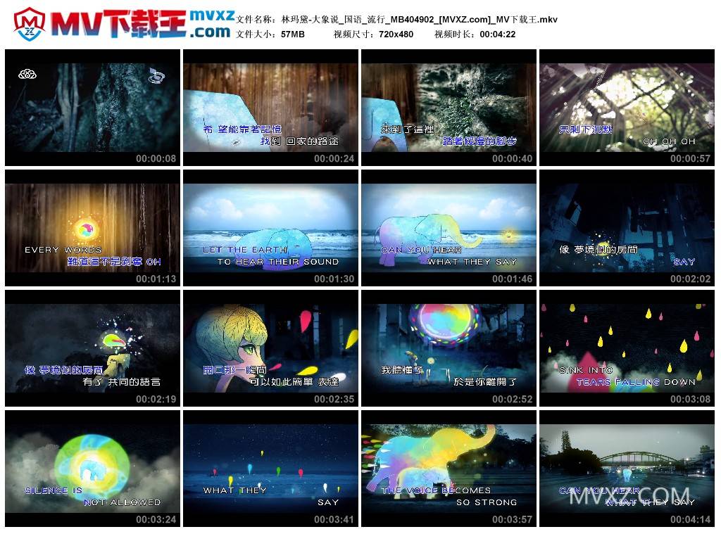 林玛黛-大象说_国语_流行_MB404902